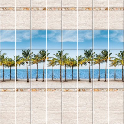 Панели ПВХ Кронапласт Unique Осиана пальмы на пляже